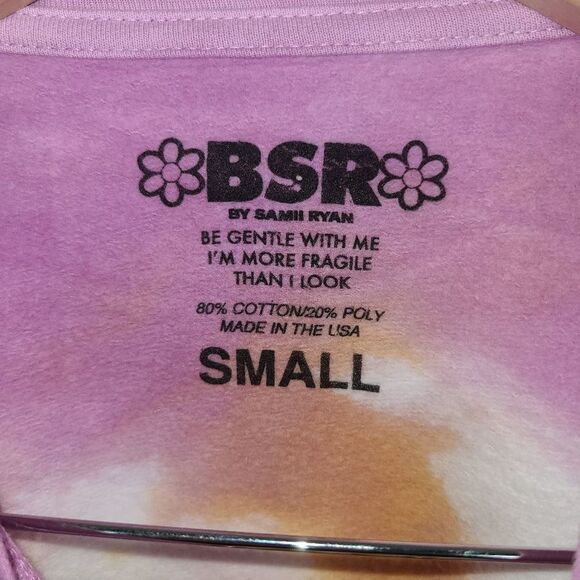 BSR by Samii Ryan Crop Tie Dye "Don't Play Me" Sweatshirt - Picture 4 of 5